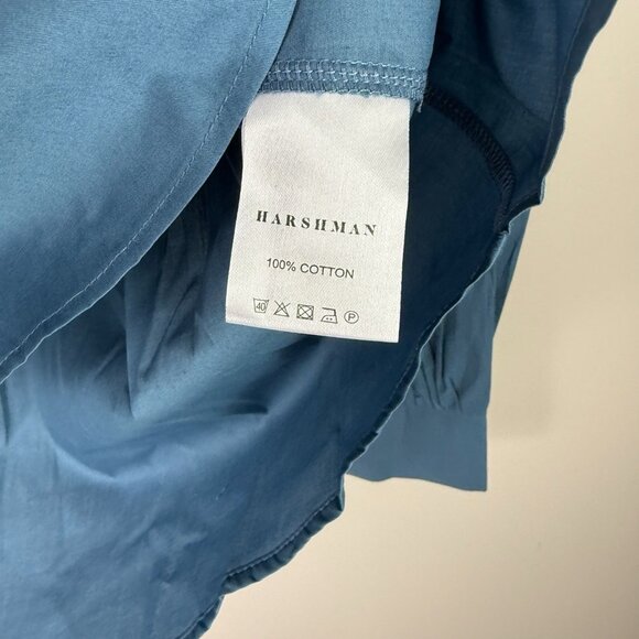 Harshman Penelope Blouse Small Blue 100% Cotton Long Sleeve Top NWT Women’s - Picture 7 of 9